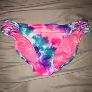 NWOT XS Pink VS tie dye bikini bottoms